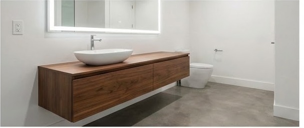 Modern floating bathroom vanity