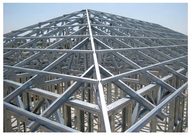 Pre-engineered cold-formed steel roof trusses